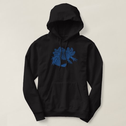 Axolotl Hoodie - BLUE パーカ (デザイン正面)