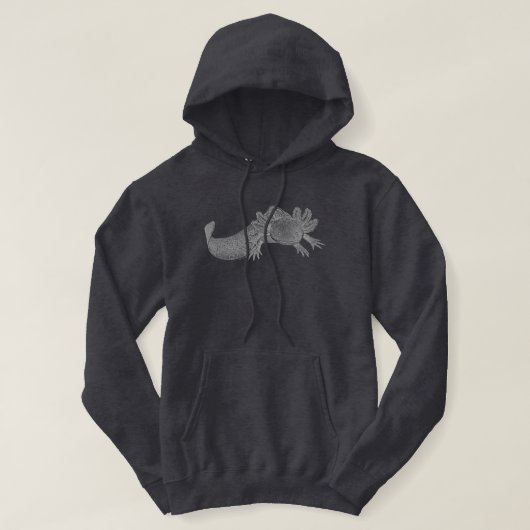 Axolotl Hoodie - DARK GRAY パーカ (デザイン正面)