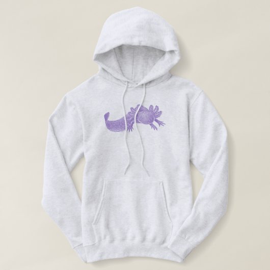 Axolotl Hoodie - PURPLE パーカ (デザイン正面)
