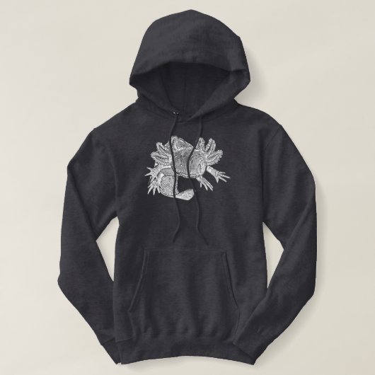 Axolotl Hoodie - WHITE パーカ (デザイン正面)
