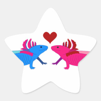 Axolotl in Love 星シール