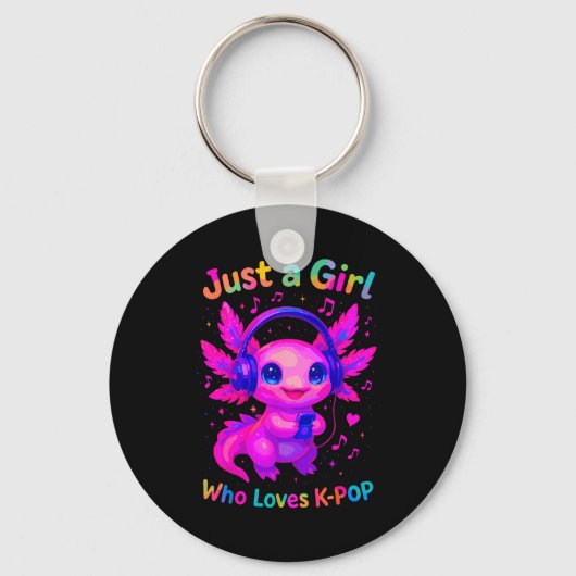 Axolotl Just A Girl Who Loves K-p キーホルダー (正面)
