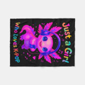 Axolotl Just A Girl Who Loves K-p  フリースブランケット (正面(横))