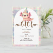 Axolotl kids birthday 招待状 (スタンド正面)