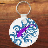 Axolotl Lila im Wasser キーホルダー (正面)