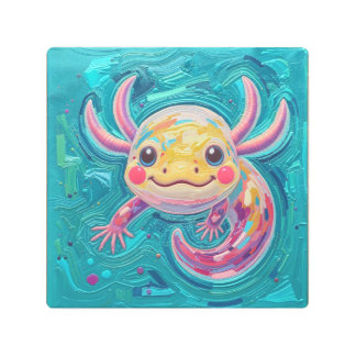  Axolotl Metal Wall Art メタルプリント