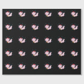 Axolotl mit Geschenk vom Weihnachtsmann ラッピングペーパー (フラット)