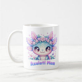 Axolotl Mom Cute Kawaii Axolotl Flower Crown Coffe コーヒーマグカップ