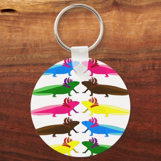 Axolotl Muster キーホルダー (正面)