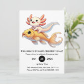 Axolotl on Koi Birthday 招待状 (スタンド正面)