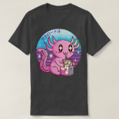 Axolotl Pastel Goth Strawberry Milk Shake Anime Ae Tシャツ (デザイン正面)