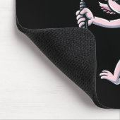 Axolotl Playing Badminton Player Shuttle Sport マウスパッド (コーナー)