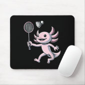 Axolotl Playing Badminton Player Shuttle Sport マウスパッド (マウス)