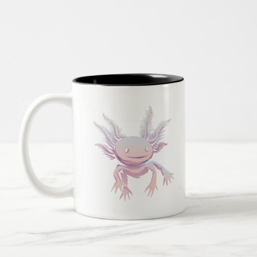 Axolotl Realistic ツートーンマグカップ (左)