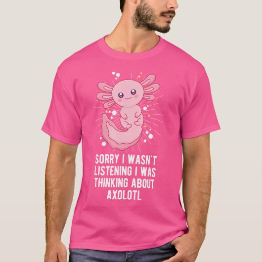 Axolotl Sal聞につ考えいておもしろいは Tシャツ (正面)