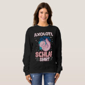 Axolotl Schlaf  Mexican Salamander Relaxolotl Slee スウェットシャツ (正面フル)