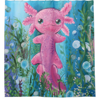 Axolotl Shower Curtain シャワーカーテン