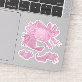 Axolotl Stickers - PINK - 3 Pack シール