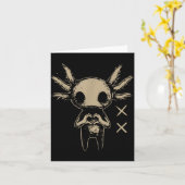 Axolotl Still Emo Goth  カード (黄色い花)