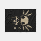 Axolotl Still Emo Goth  フリースブランケット (正面(横))