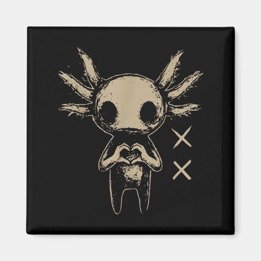 Axolotl Still Emo Goth  マグネット (正面)