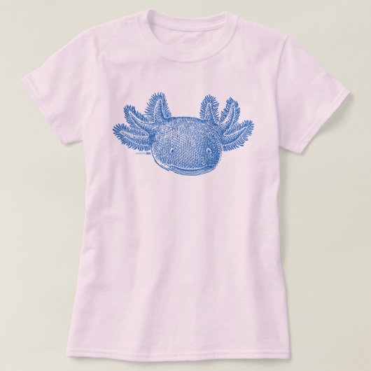 Axolotl T-Shirt - BLUE Tシャツ (デザイン正面)