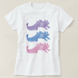 Axolotl T-Shirt - PURPLE, BLUE and PINK Tシャツ