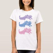 Axolotl T-Shirt - PURPLE, BLUE and PINK Tシャツ (正面)