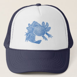 Axolotl Trucker Hat - BLUE キャップ