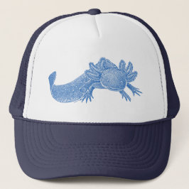 Axolotl Trucker Hat - BLUE キャップ