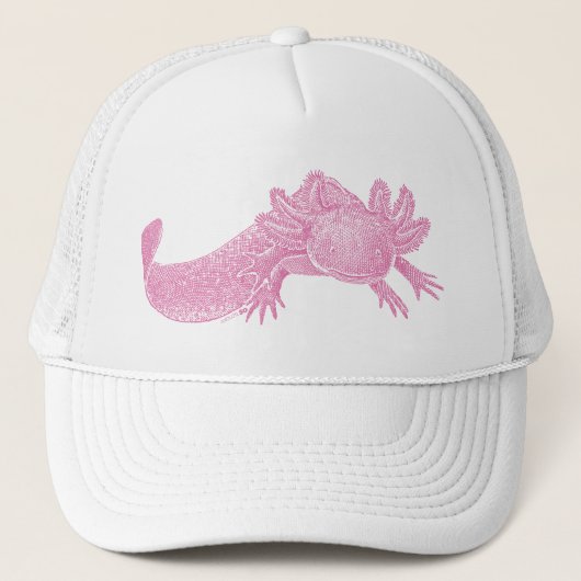 Axolotl Trucker Hat - PINK キャップ (正面)