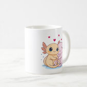 Axolotl Valentine Love Mug – Cute Couple コーヒーマグカップ (正面右)