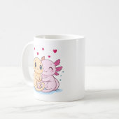 Axolotl Valentine Love Mug – Cute Couple コーヒーマグカップ (正面左)