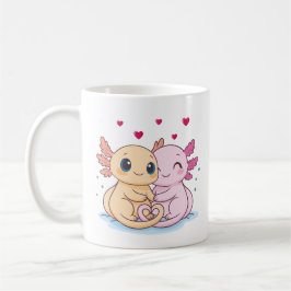 Axolotl Valentine Love Mug – Cute Couple コーヒーマグカップ