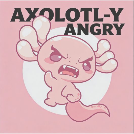 AXOLOTL-Y ANGRY シール (正面)