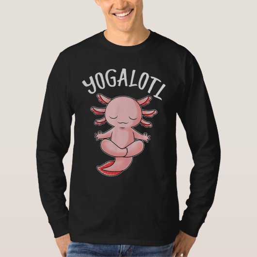 Axolotl Yogalotl Meditation Yoga Funny Axolotl Rel Tシャツ (正面)
