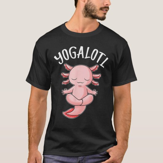 Axolotl Yogalotl Meditation Yoga Funny Axolotl Rel Tシャツ (正面)