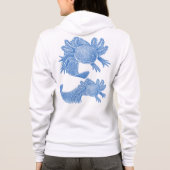 Axolotl Zip Hoodie - BLUE パーカ (裏面)