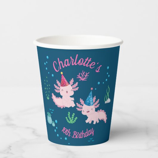 Axolotlsの誕生日パーティーとのパーティー 紙コップ (正面)