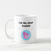 Axolotlsサラマンダー頼について可愛い紫の私 コーヒーマグカップ (左)