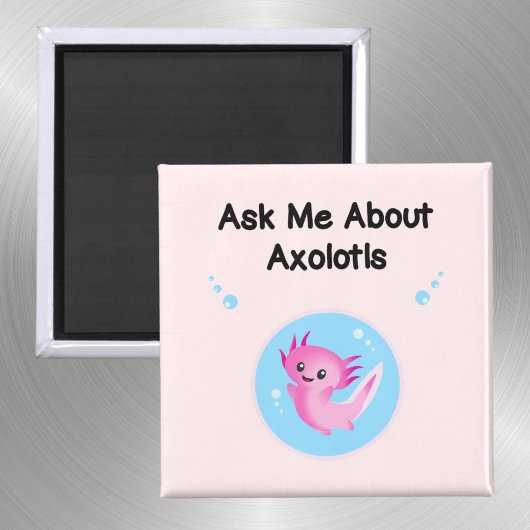 Axolotlsサラマンダー頼について可愛い紫の私 マグネット