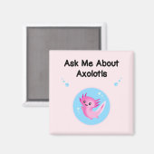 Axolotlsサラマンダー頼について可愛い紫の私 マグネット (正面/裏面)