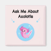 Axolotlsサラマンダー頼について可愛い紫の私 マグネット (正面)
