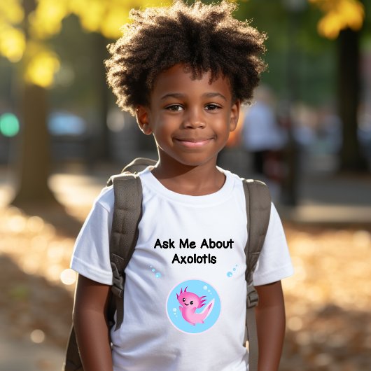 Axolotlsサラマンダー頼について可愛い紫の私 Tシャツ