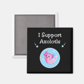Axolotlsダークカラー対応かわいいパープル マグネット (正面/裏面)