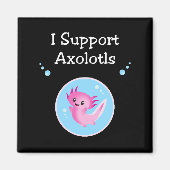 Axolotlsダークカラー対応かわいいパープル マグネット (正面)