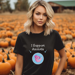 Axolotlsダークカラー対応かわいいパープル Tシャツ