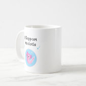 Axolotlsライトカラー対応かわいいパープル コーヒーマグカップ (正面左)