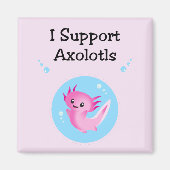 Axolotlsライトカラー対応かわいいパープル マグネット (正面)