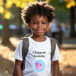 Axolotlsライトカラー対応かわいいパープル Tシャツ